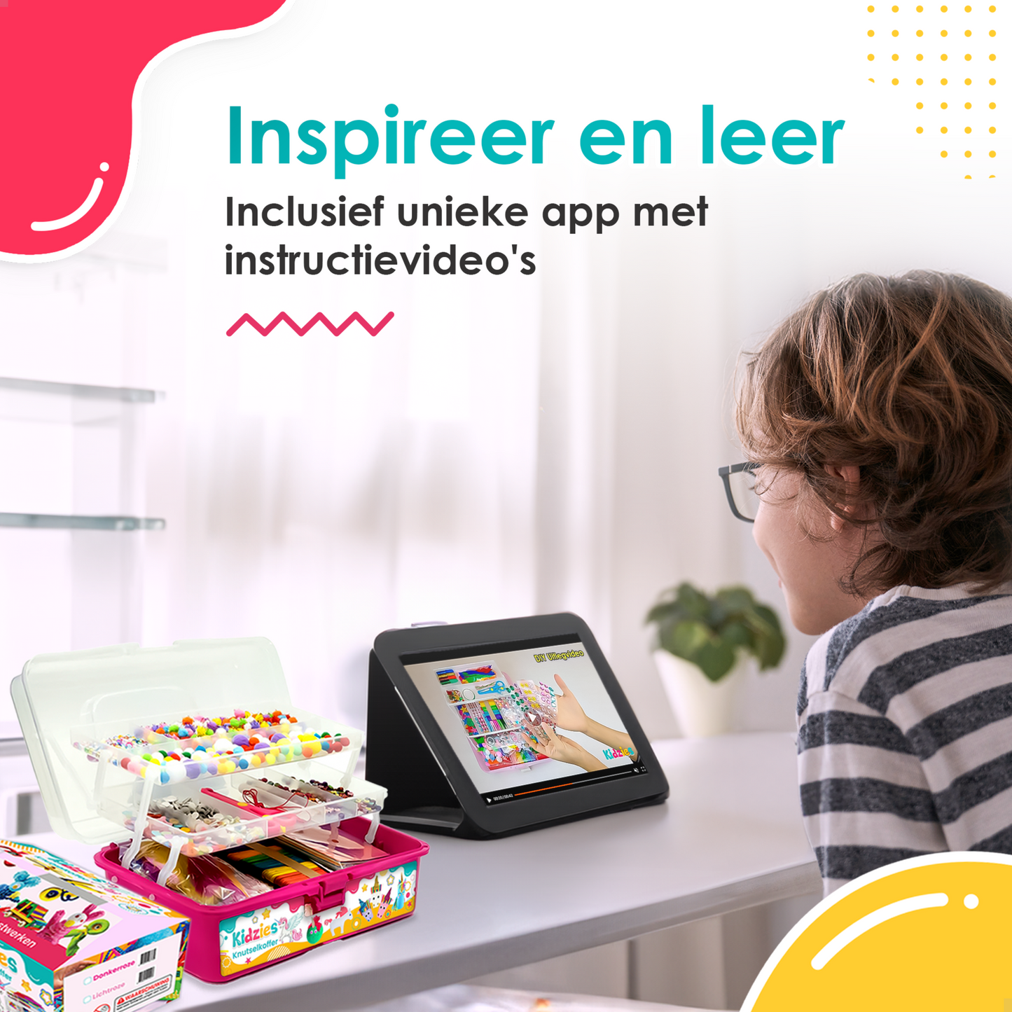 XXL Unicorn Knutselkoffer + Nederlandstalige DIY App