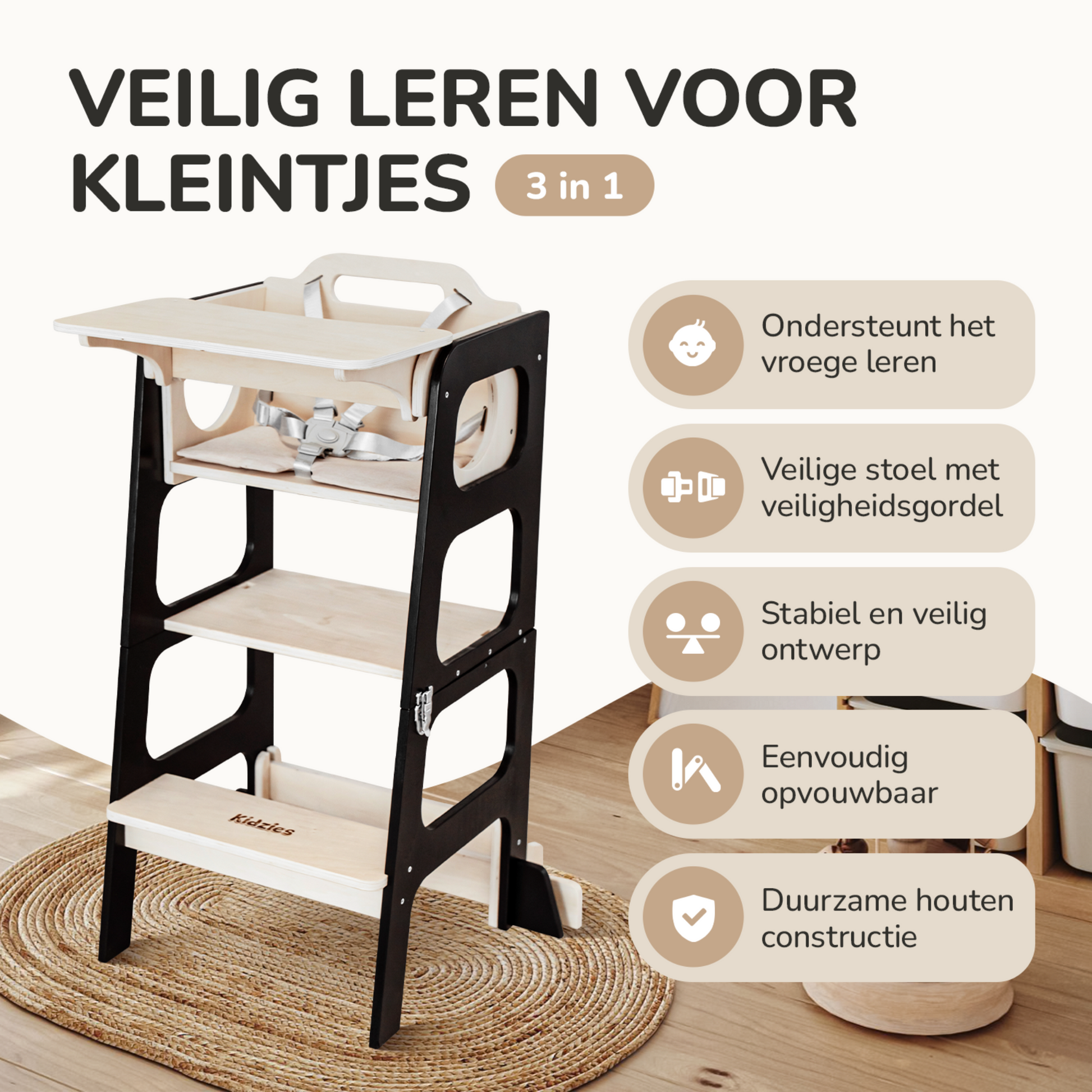 De Ultieme Leertoren: 3-in-1 Keuken Helper Toren, Bureau, Glijbaan en Opstapje/Krukje... | bol De Ultieme Leertoren: 3-in-1 Keuken Helper Toren, Bureau, Glijbaan en Opstapje/Krukje... | bol